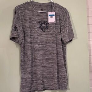 🏈NFL Chicago Bears Dri-fit Gray Striped Short Sleeve Tee men’s size medium NWT